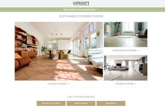 Voorpagina Uipkes Wood Flooring website
