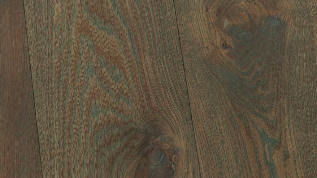 houten planken vloer in kleur bosgroen van Uipkes
